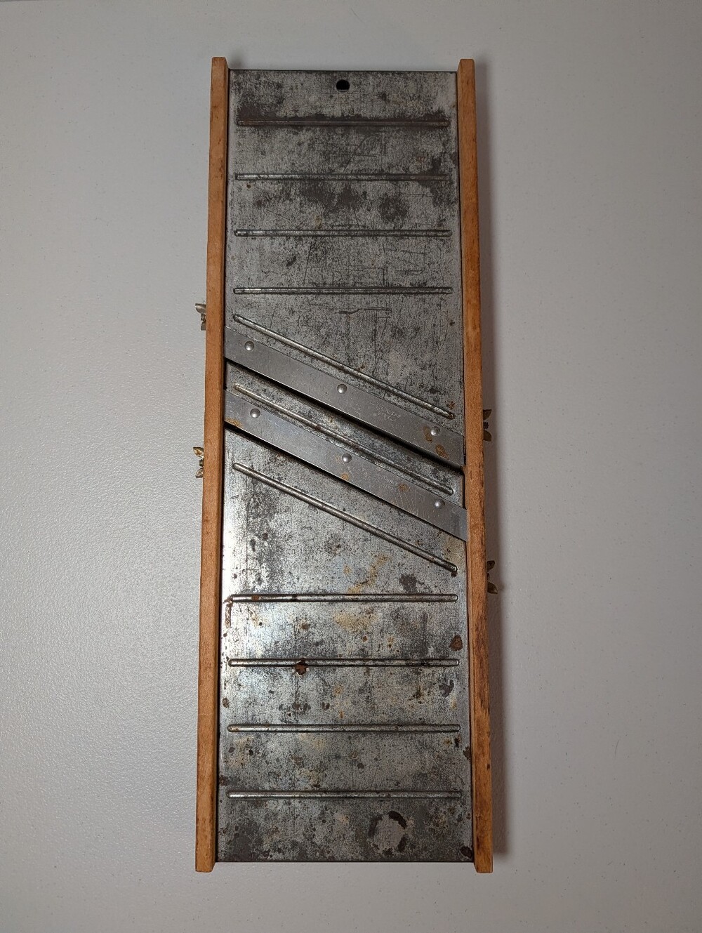 Vintage metal and wood cabbage slicer Primitive Kitchen Decor Country